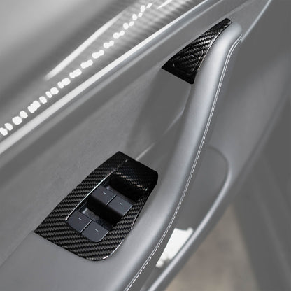 Model 3/Y Genuine Carbon Fiber Window Switch and Door Panel Accents